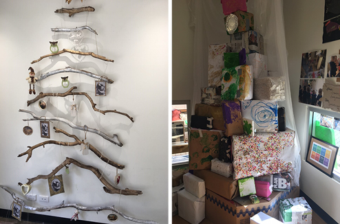Over the weekend, educators Ms Mos and Mrs DeMasi embraced the provocation of using recycled materials to create a lovely Christmas atmosphere for the children and families in the Stonyfell Room. 